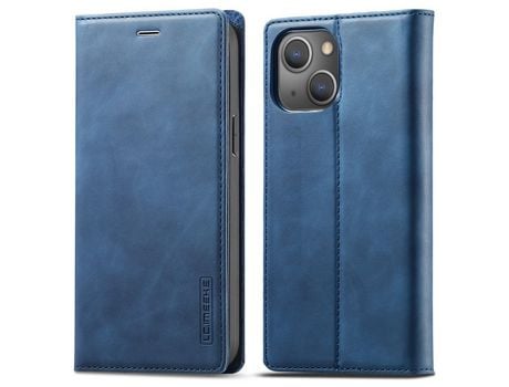 Capa PU + TPU LC.IMEEKE azul para iPhone 13 mini 5.4