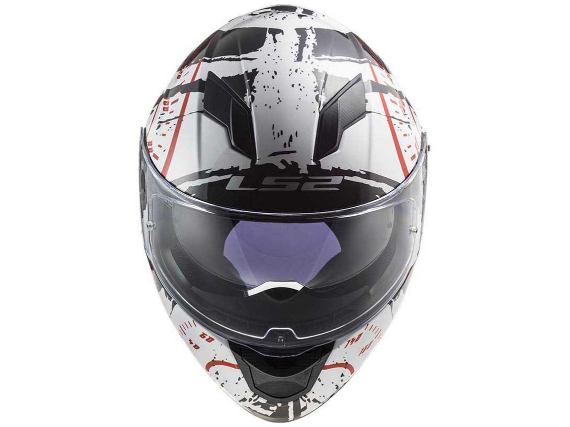 Capacete Integrais Ls Ff Stream Evo Tacho Gl White Black Red Tam