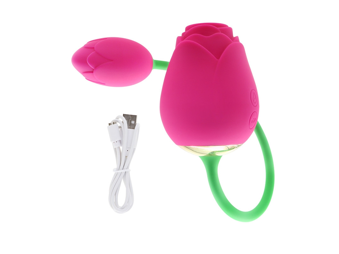 Vibrador de língua de sucção rosa de duas cabeças para mulheres (rosa) OEMG  | Worten.pt