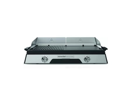 Chef de Cozinha Plancha Elétrica 2200W Placa Inox 52 X 31 5Cm Planchaduo2200 KITCHEN CHEF