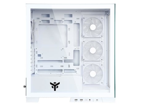 Gabinete Torre Média ITEK Showbui 45 Rgb Atx com Painéis de Vidro Branco