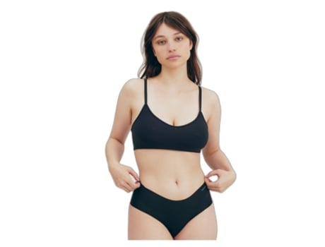 Soutien de Mulher ORGANIC BASICS Naked Rib Preto (M)