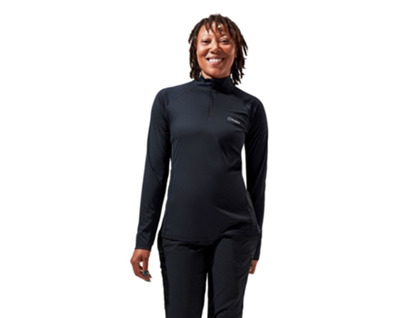 Sweatshirt de Mulher para Montanha BERGHAUS Half Zip Trailblaze Preto (10)  