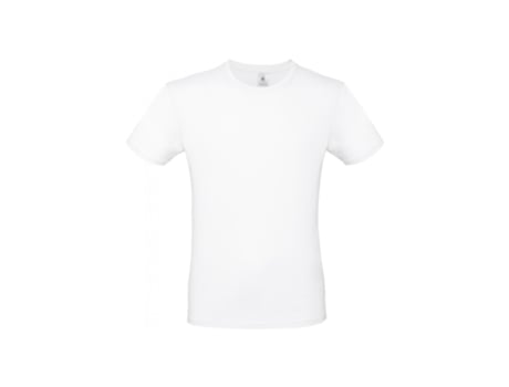 T-shirt para Homem B&C (5XL - Algodão - Branco)