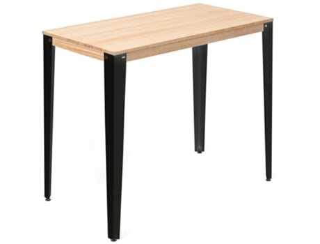 Mesa de Refeição BOX FURNITURE Lunds (Preto - Madeira e Aço - 120 x 60 x 110 cm)