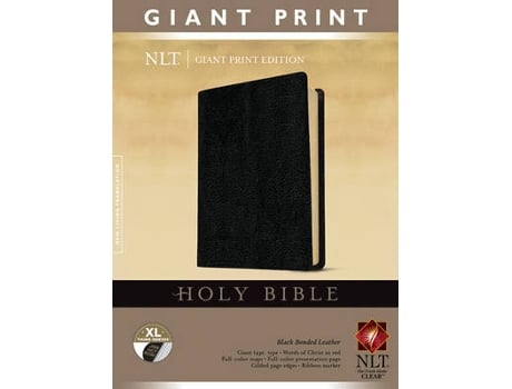 Livro nlt holy bible, giant print, black, indexed de tyndale (inglês)