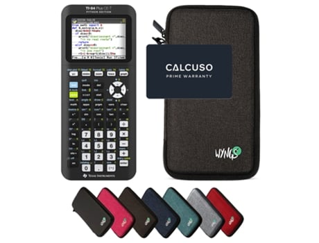 Calcuso Pacote Básico Cinza Escuro com Calculadora Grafica Ti-84 Plus Ce-T Python Edition TEXAS INSTRUMENTS