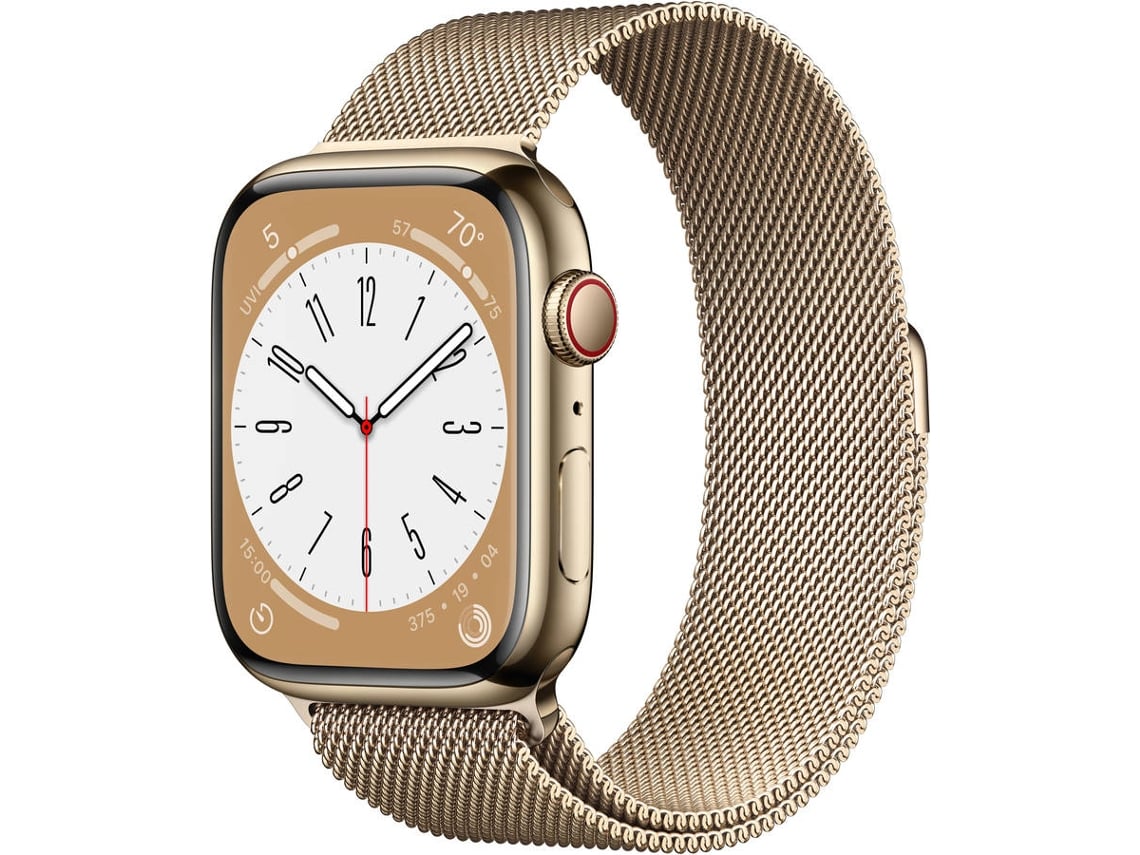 Apple Watch Series 9 GPS + Cellular Aço Inoxidável Dourado  Bracelete Loop  Milanesa Dourado (45mm) - Novo Atalho - O caminho mais económico para as  suas compras em tecnologia.