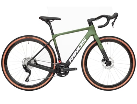 Carbon Bicicleta de Gravel Sandman6.0 Grx600 Preto Verde 56 Cm RINOS