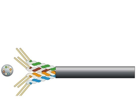 Cabo Utp Network Utp 8x0.204mm² Preto 305m