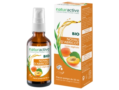 Óleo vegetal de caroço de damasco orgânico 50 ml NATURACTIVE