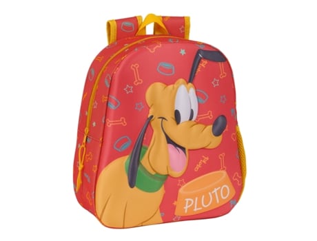 Mochila Infantil 3D CLÁSICOS DISNEY Pluto (Laranja - 3D - Poliéster 300D)