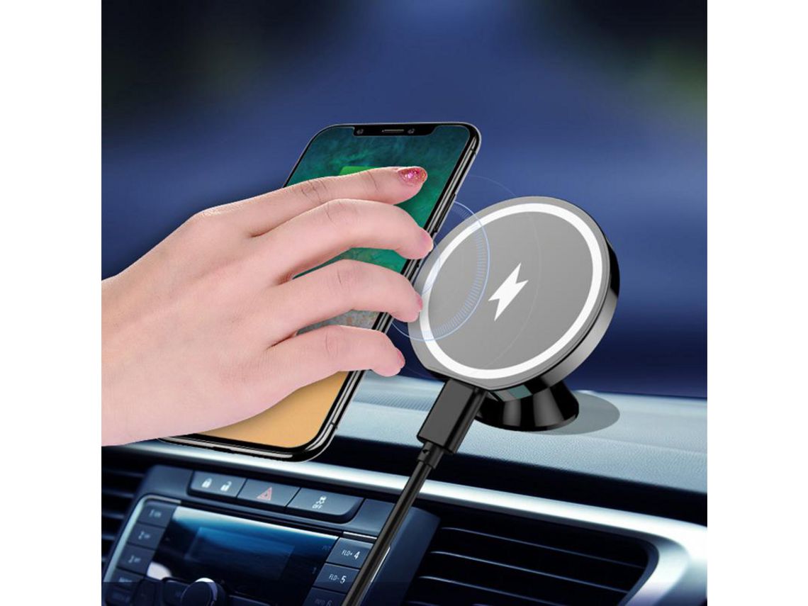 Suporte de Telefone para Carro Suporte de Carregador Sem Fio Magnético  Giratório Suporte para Ventilação de Ar Suporte para Iphone Magsafe