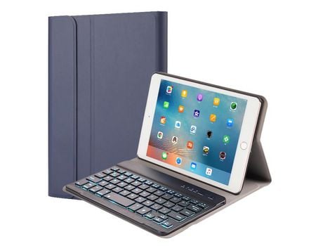 Capa e Teclado Bluetooth YKCLOUD 1029D para iPad Mini4/5 (Inglês - Azul)