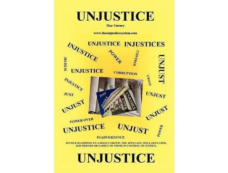 Livro Unjustice de Mac Turney ( Inglês )