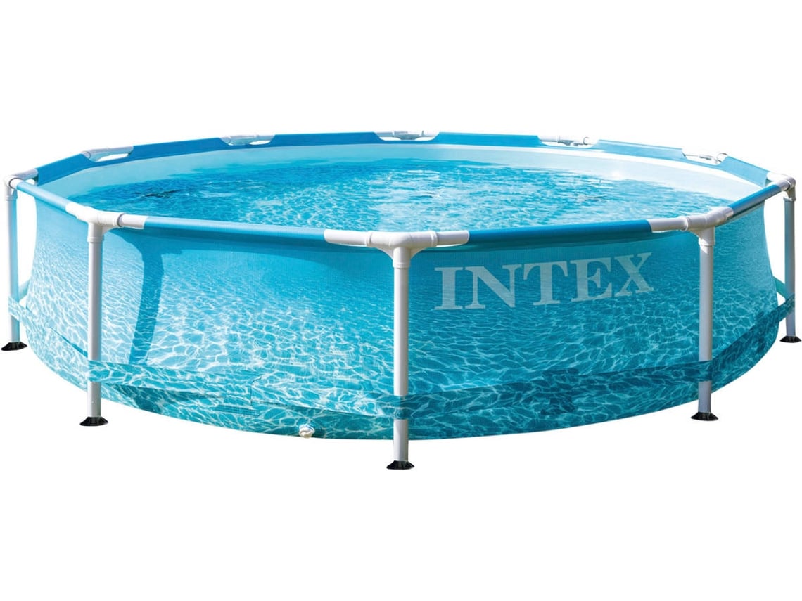 Piscina Tubular INTEX Redonda Beachside Metal Frame (4.485 L - PVC -  305x305x76 cm)