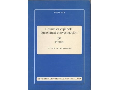 Livro Índices De 20 Textos de Josse De Kock (Espanhol)