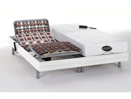 Cama NATUREA Lysis III (Madeira - Preto e Branco - 2x70x190 cm)