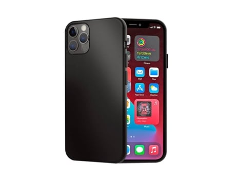 Capa para iPhone 12 Pro Max SO SEVEN Silicone Preto .