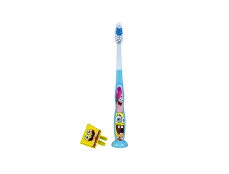 TINOKOU Escova de Dentes Infantil Ergonômica Bob Esponja Azul