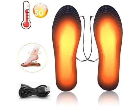 Almofada de aquecimento elétrico preto usb palmilhas elétricas sapatos para esporte ao ar livre inverno para unissex l YOKULI