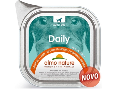 Ração Húmida DAILY Almo Nature Adulto Dog Vitela e Cenoura (100g)