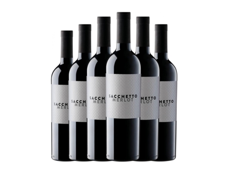 Vinho SACCHETTO Merlot Veneto (0.75 L - 6 Unidades)