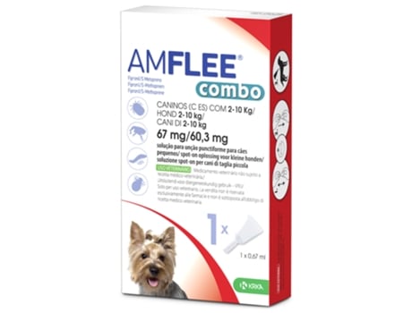 Pipetas para Cão AMFLEE Combo (Quantidade: 1 Pipeta - 2 - 10 Kg )