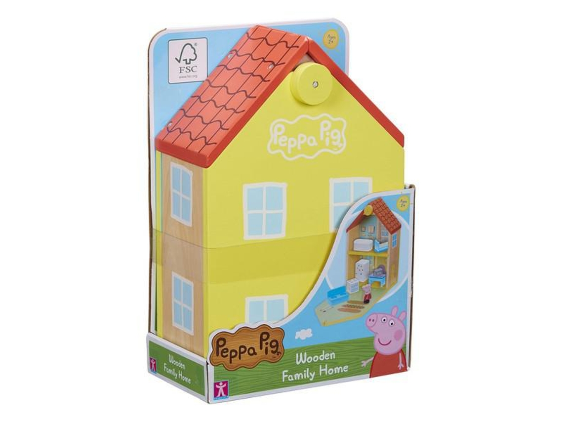 Peppa Pig A Casa de Madeira com Figura e Mobiliário Bandai CO07213