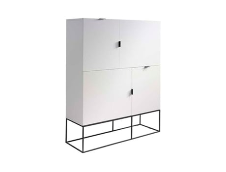 Aparador Mdf Lacado Blanco Modelo Saná MOMMA HOME (Blanco - Aglomerado -120x41x150 cm)