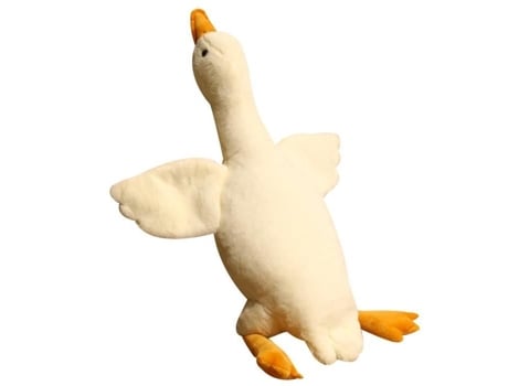 Brinquedo de pelúcia animal pétala pato boneca grande ganso branco travesseiro de pelúcia menina pano boneca-White-50cm ZGEER