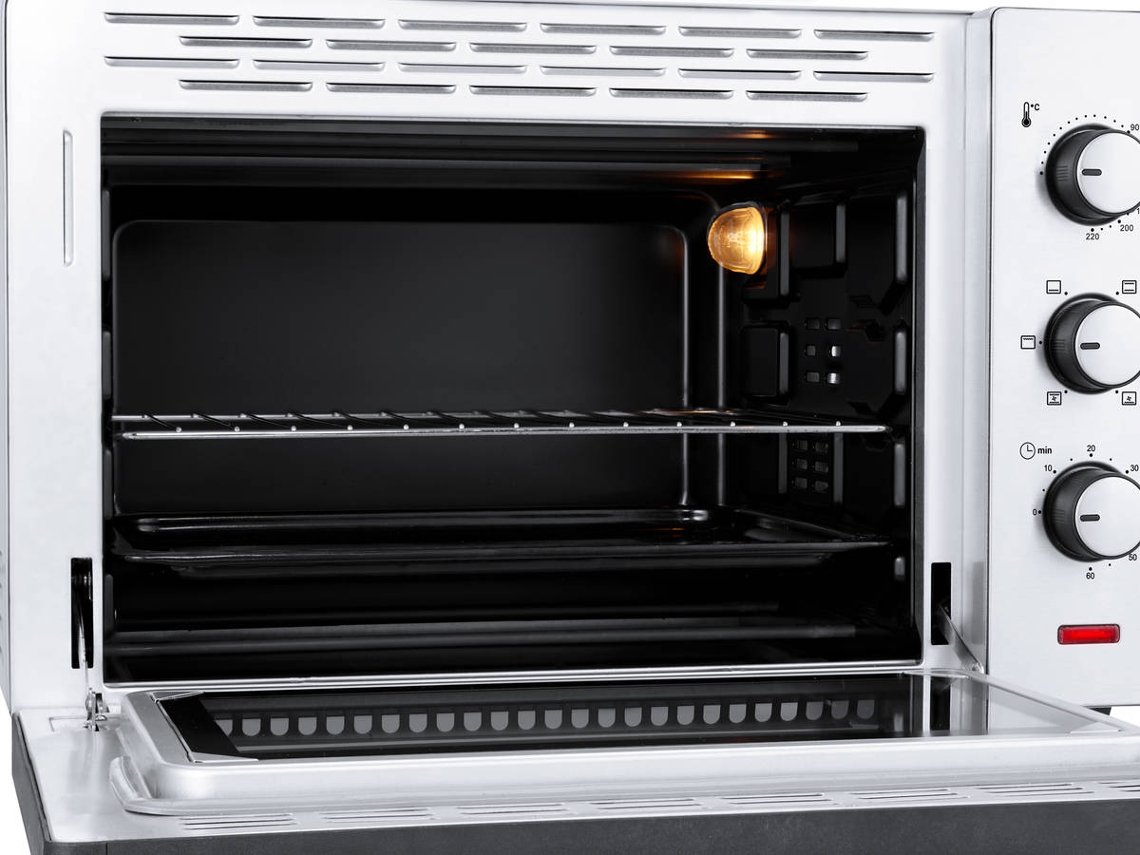 Horno Sobremesa Flama 1578FL - 1600W, 38 Litros, Temporizador, Acero Inox