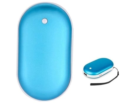 5200mAh - Aquecedor de mãos elétrico USB - Aquecedor de mãos recarregável - Banco de potência portátil - Azul ZGEER