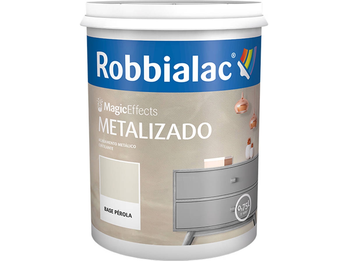 Esmalte Acrílico Metalizado ROBBIALAC Magic Effects (Base Pérola - 750 ml)  