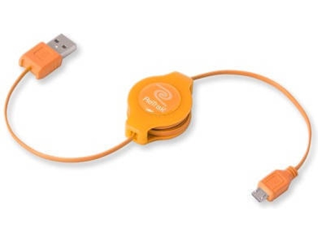 Cabo de Dados RETRAK (USB A - Micro USB - 1 m - Laranja)