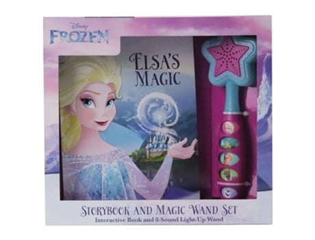 Livro Disney Frozen Elsas Magic Storybook and Magic Wand Sound Book Set de Pi Kids (Inglês)