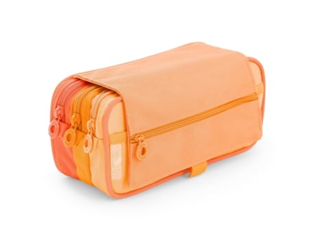 Estojo Triplo OFFICEBOX Blush Pastel (Laranja - 22 x 11 x 9cm - Poliéster)