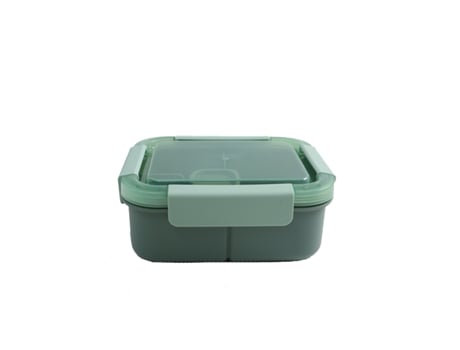 Lancheira MY KITCHEN com recipiente (1300 ml - 3 compartimentos - Verde)