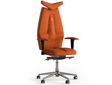 Cadeira de Escritório Ergonómica KULIK SYSTEM Tecido a Jato Azur (Laranja -130x50x50cm)