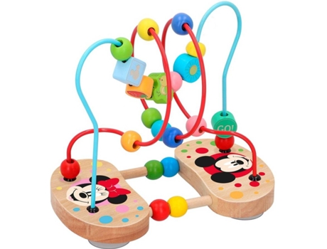 Jogo Didáticos  Labirinto contas em madeira natural disney (21,5x13,5x18,5 cm - 18 meses)