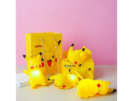 Luz Nocturna Pokemon Pikachu Luz Suave de Anime Cinclui Caixa e Saco de Oferta