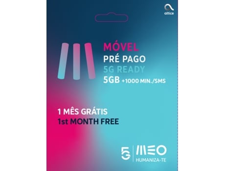 Cartão MEO M Móvel (5 GB + 1000 MIN./SMS)