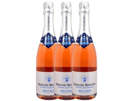 Champanhe FRANÇOIS MONTAND François Montand Rosé Chardonnay Brut  (0.75 L - 3 unidades)