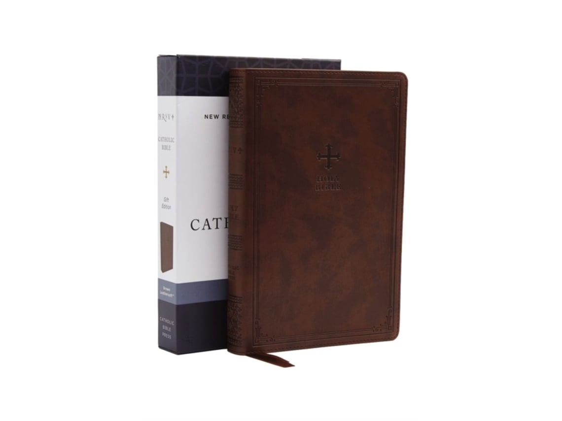 Livro Nrsv, Catholic Bible, Gift Edition, Leathersoft, Brown, Comfort ...