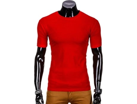 T-shirt EDOTI Algodão Homem (XL - Vermelho)