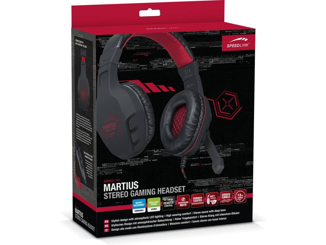 Auscultadores Gaming com Fio SPEED LINK Martius Over Ear PC