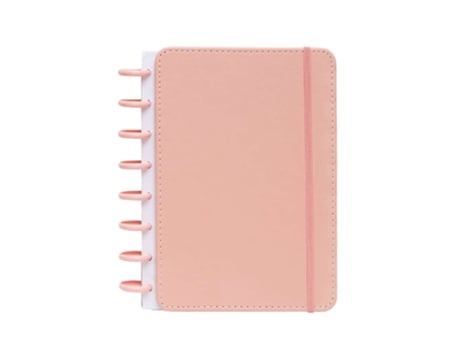 Caderno Smart Com Elástico Espiral A5 Pautado Rosa