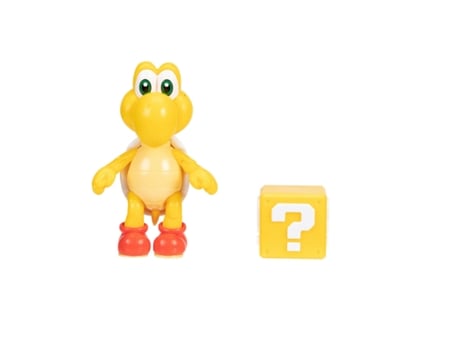 Super Mario Figura 10cm Koopa Red Com Bloco de Interrogatório (Idade Mínima Recomendada: 3 anos)