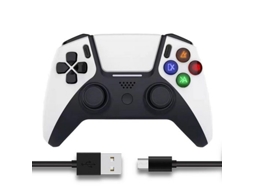 Comando Xbox 360 KINSI Kinsi Dualshock (Wireless - Branco)