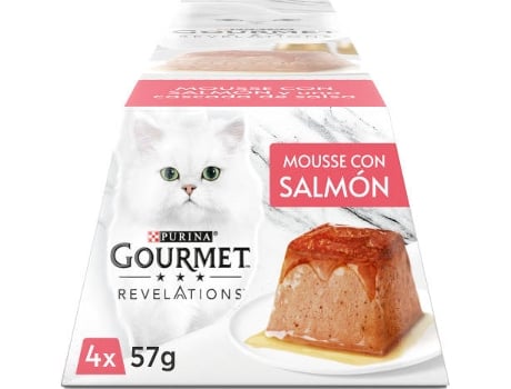 Ração para Gatos  (4x57 g - Húmida - Adulto - Sabor: Salmão)